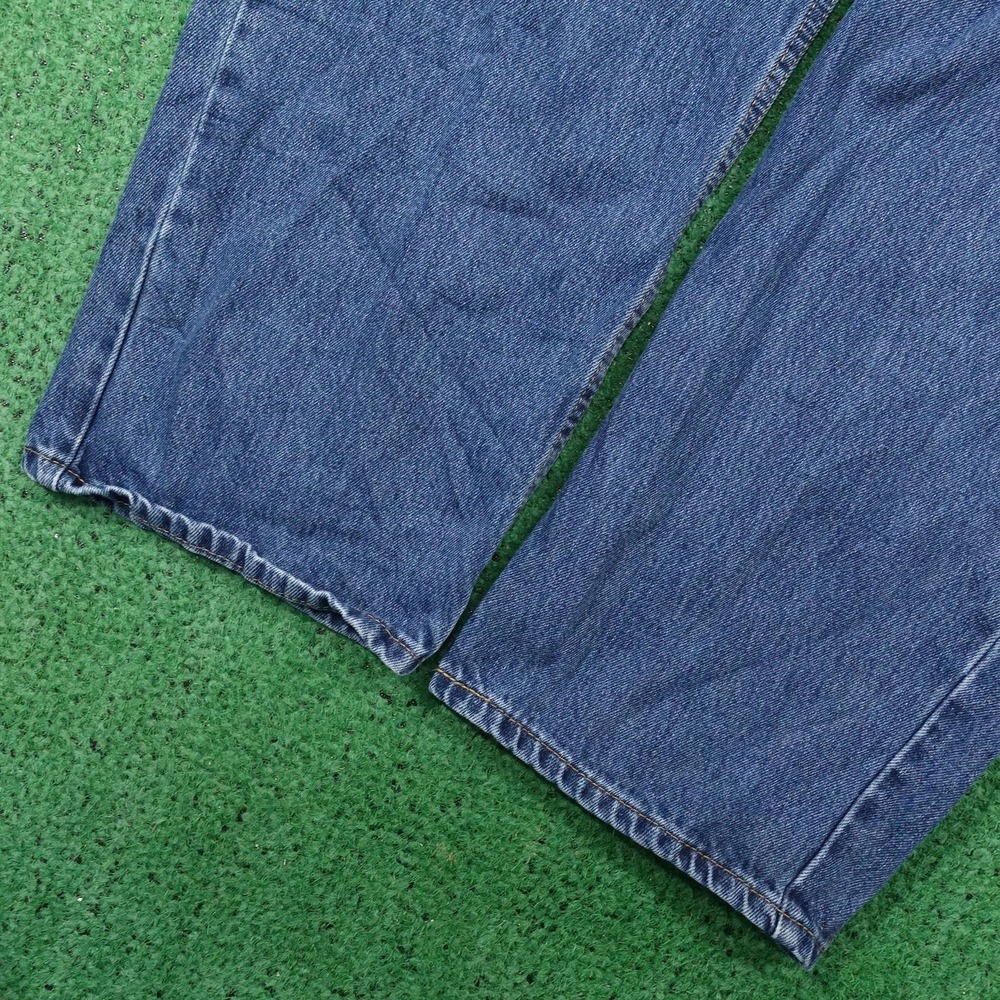Levis 550 Jeans Mens 48x34 Blue Medium Wash Relaxed Fit Tapered Denim Pants - Picture 3 of 8